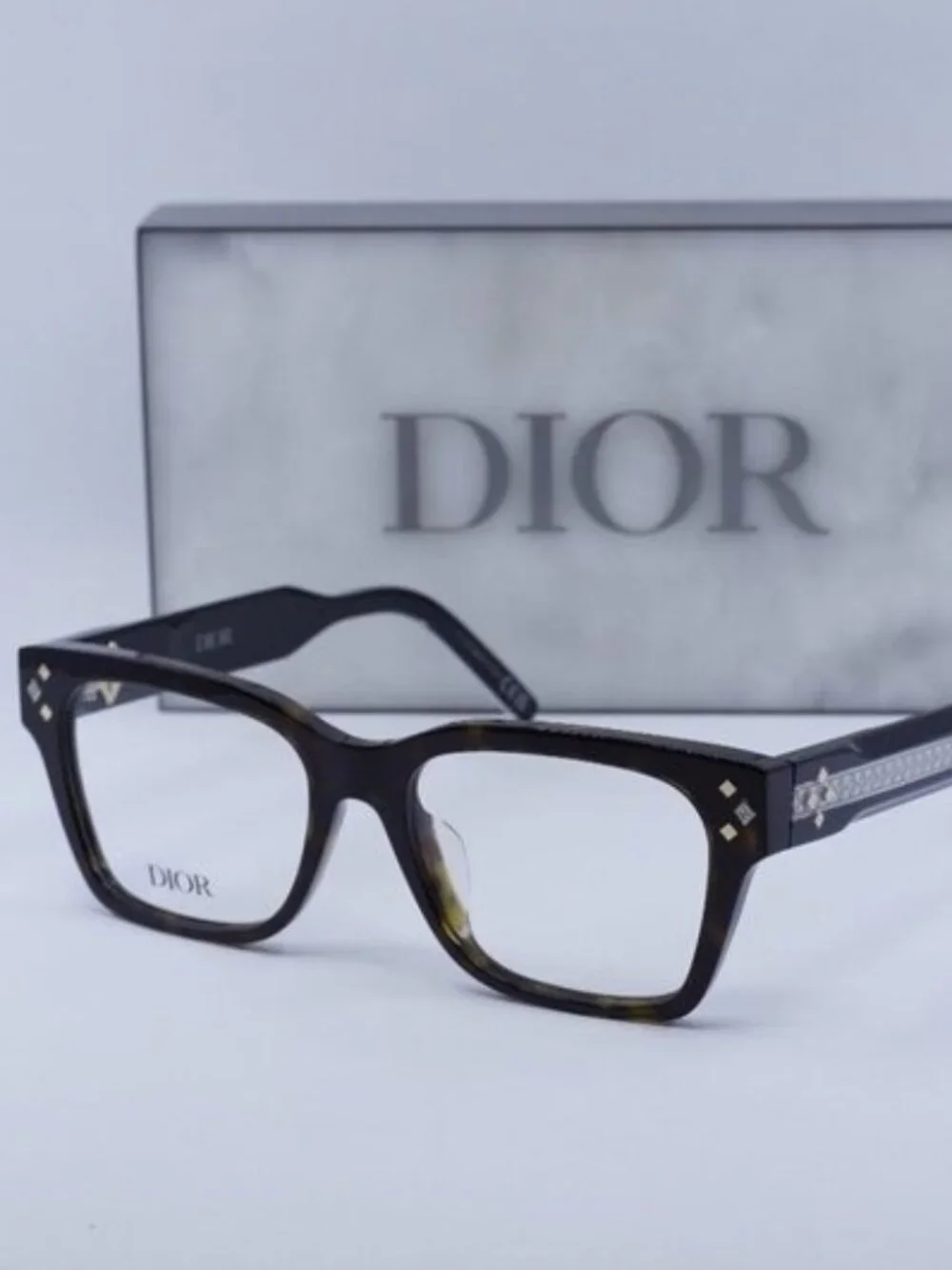 Dior CD DIAMONDO S1F 2000 Square Eyeglasses 55mm - Havana